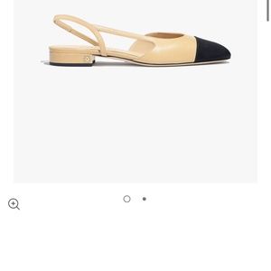 CHANEL Flat Slingback - beige and black 40.5